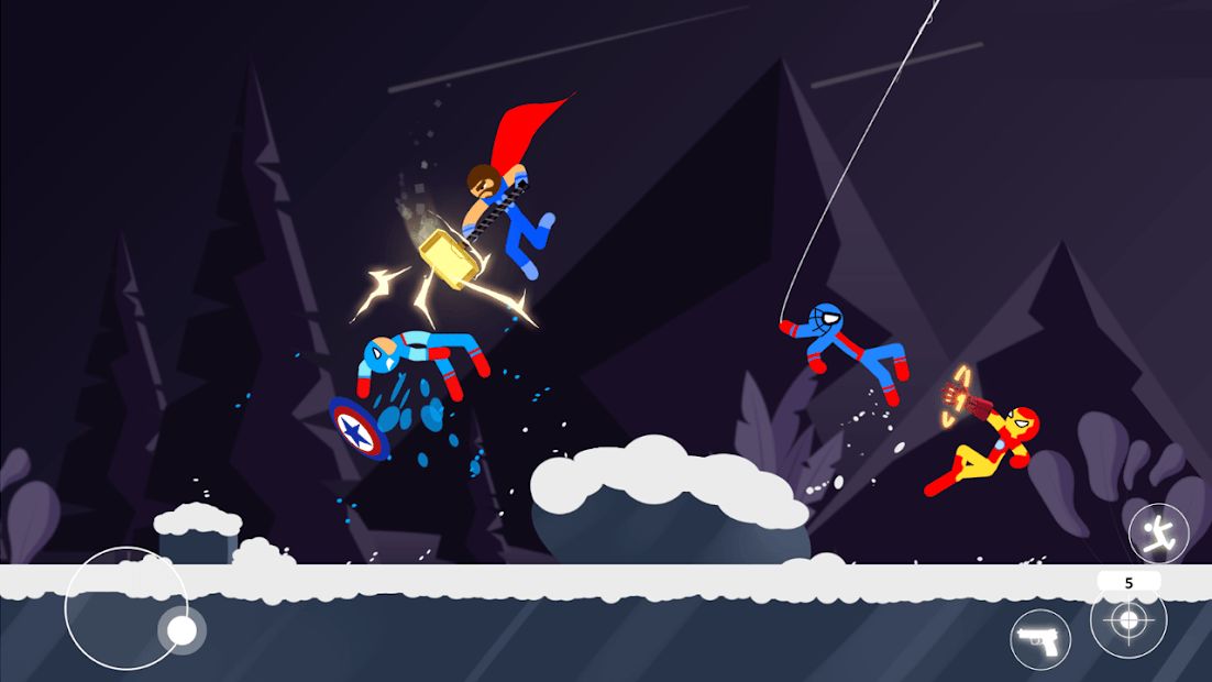 Изображение к игре Supreme Stickman Warriors - дуэль на двоих