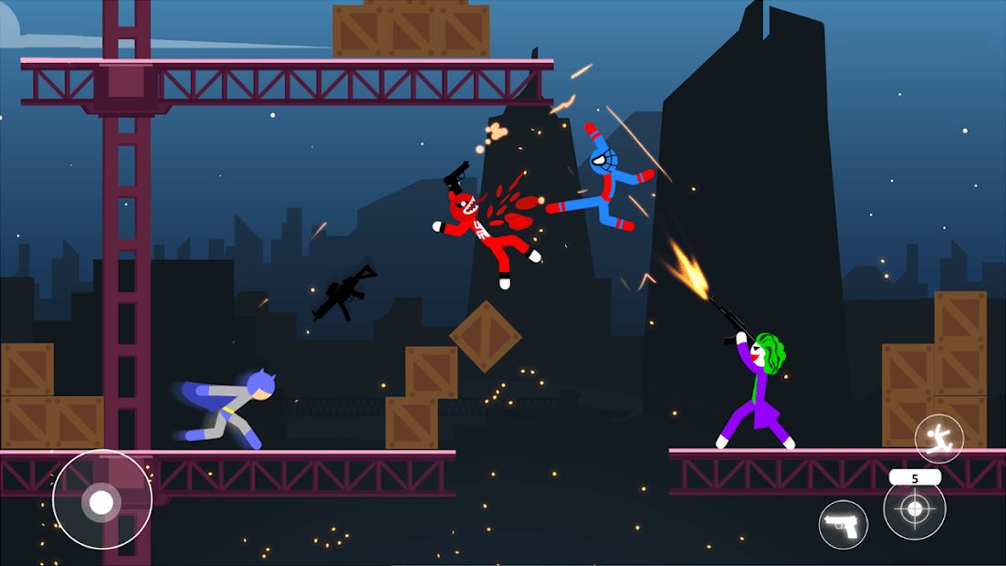 Изображение к игре Supreme Stickman Warriors - дуэль на двоих
