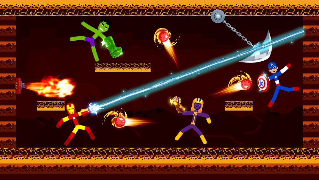 Изображение к игре Supreme Stickman Warriors - дуэль на двоих