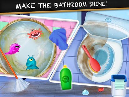 Изображение к игре Messy School Cleaning - Bus classroom cleanup