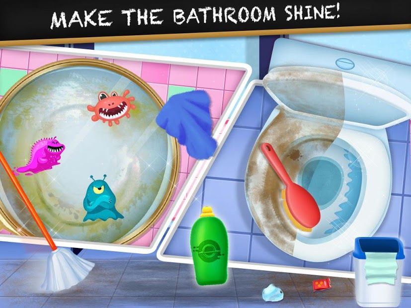 Изображение к игре Messy School Cleaning - Bus classroom cleanup