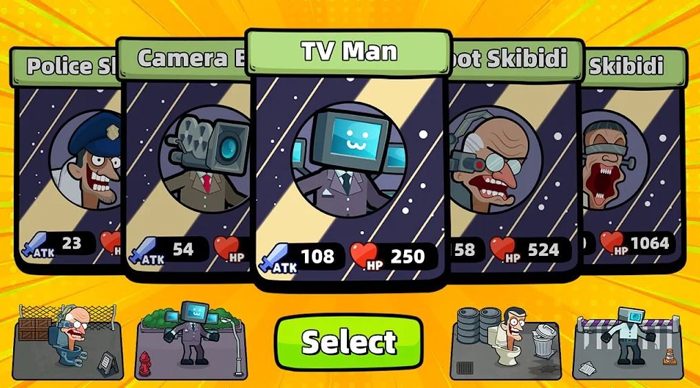 Изображение к игре Merge War: Skibidi vs Kamera Много денег